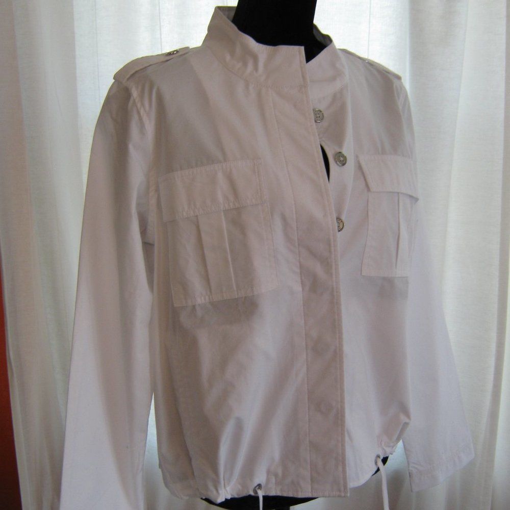 NWT DKNY White Cotton WindBreaker